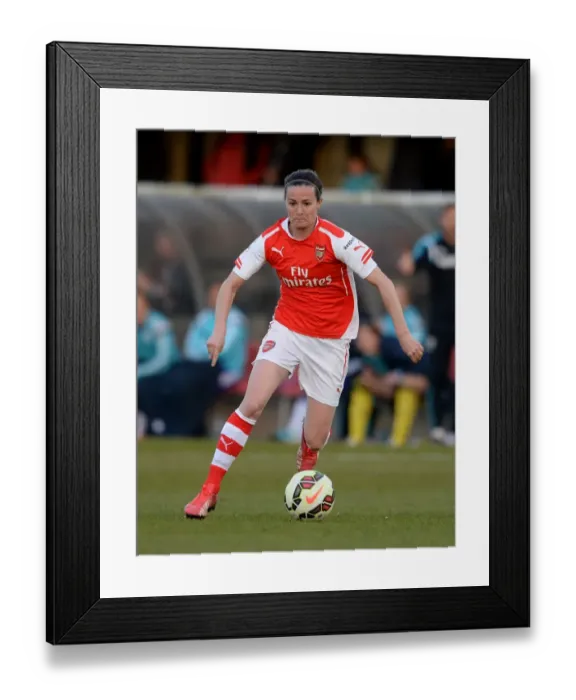 Framed Print : Arsenal's Natalia Pablos Sanchon Fights for Victory Against Chelsea Ladies in WSL Match