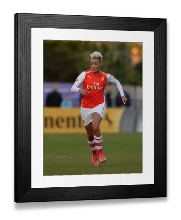 Framed Print : Arsenal's Lianne Sanderson Goes Head-to-Head with Chelsea Ladies in WSL Clash