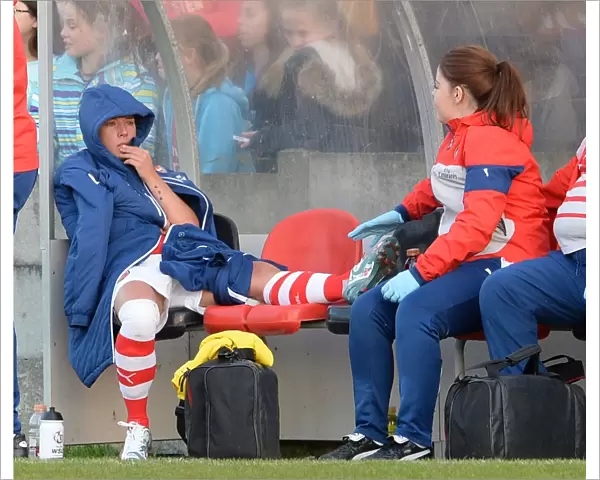 Arsenal's Jordan Nobbs Comforted by Physio After Suffering Injury Against Chelsea Ladies