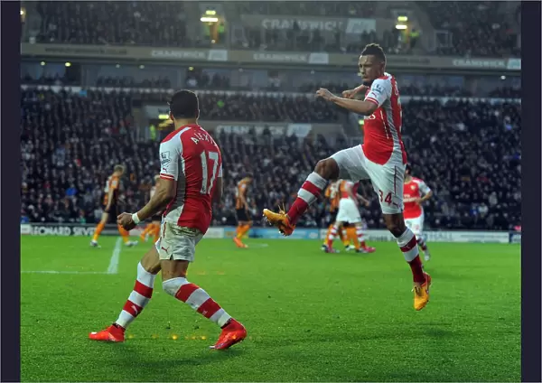 Arsenal's First Goal Celebration: Alexis Sanchez and Francis Coquelin vs. Hull City, Premier League 2014 / 15