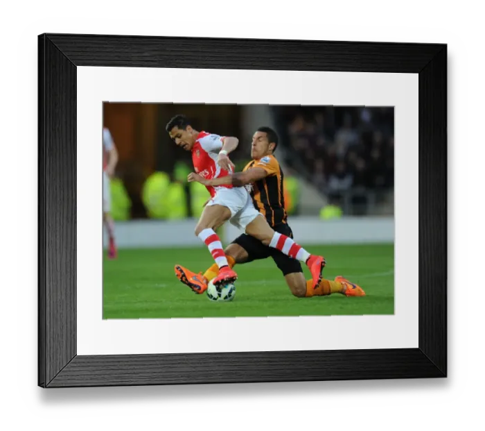 Framed Print : Sanchez vs. Livermore: Intense Clash at Hull City vs. Arsenal Framed Print : Sanchez vs. Livermore: Intense Clash at Hull City vs. Arsenal