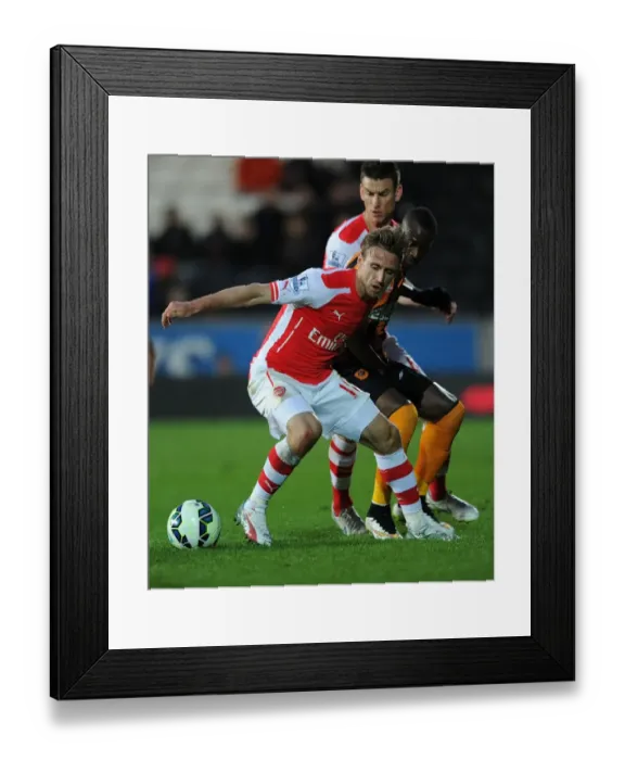 Framed Print : Monreal vs. Aluko: A Premier League Showdown at Hull City (2014 / 15) Framed Print : Monreal vs. Aluko: A Premier League Showdown at Hull City (2014 / 15)