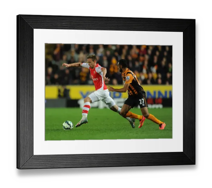 Framed Print : Monreal vs. Elmohamady: A Premier League Showdown at Hull City Framed Print : Monreal vs. Elmohamady: A Premier League Showdown at Hull City