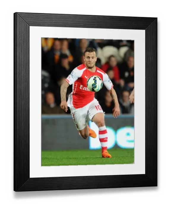 Framed Print : Jack Wilshere: In Action Against Hull City, Premier League 2014-2015