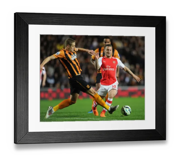 Framed Print : Clash at KC Stadium: Wilshere vs Dawson, Hull City vs Arsenal, Premier League 2014 / 15 Framed Print : Clash at KC Stadium: Wilshere vs Dawson, Hull City vs Arsenal, Premier League 2014 / 15