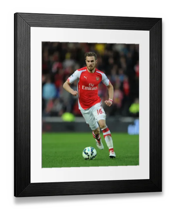 Framed Print : Arsenal's Aaron Ramsey in Action: Hull City vs Arsenal (Premier League 2014 / 15)