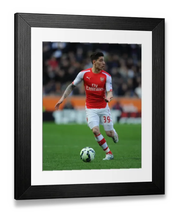 Framed Print : Hector Bellerin in Action: Arsenal's Win Against Hull City, Premier League 2014 / 15
