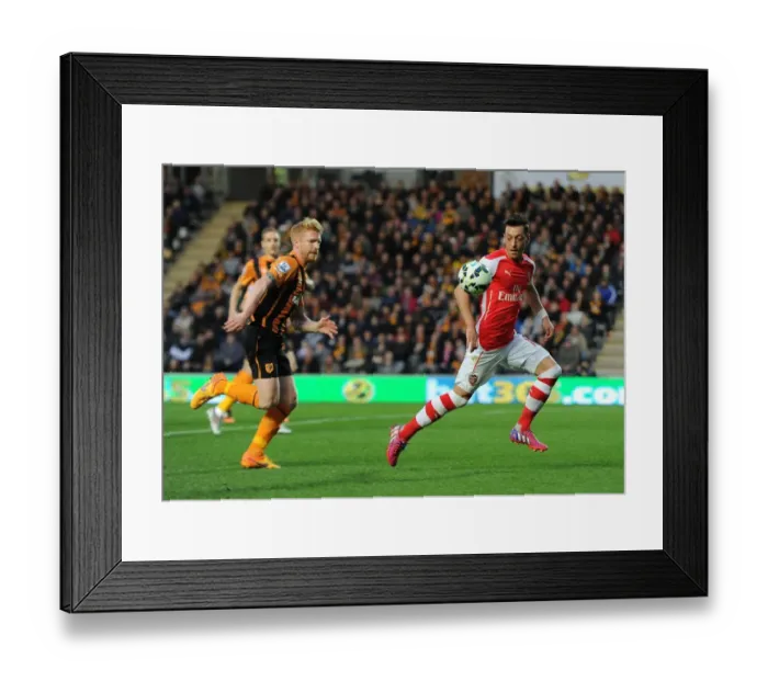 Framed Print : Mesut Ozil vs. Paul McShane: A Premier League Showdown at Hull City (2014 / 15)