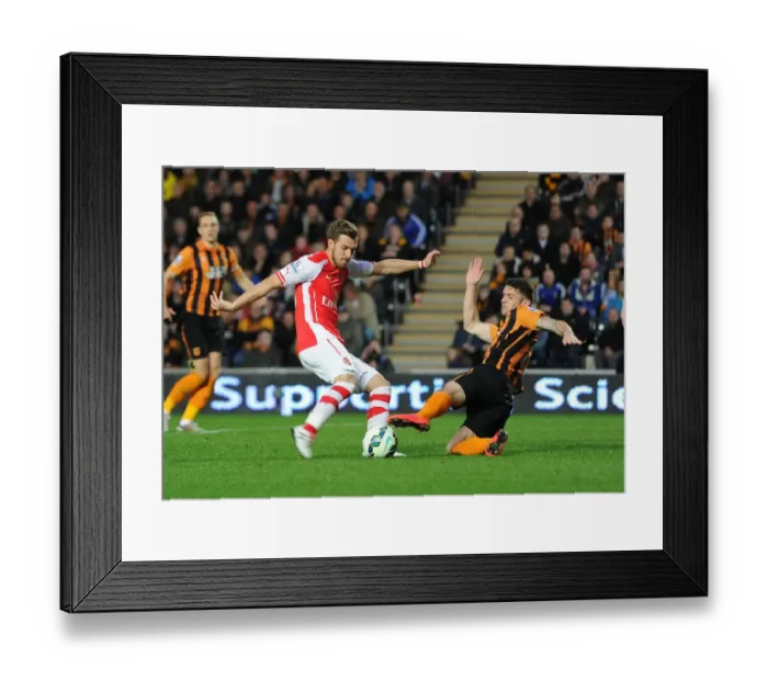 Framed Print : Aaron Ramsey's Intense Second Goal for Arsenal Against Hull City