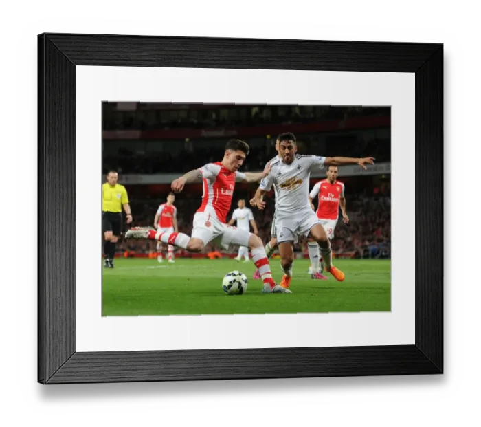 Framed Print : Clash of Wings: Bellerin vs. Taylor - Arsenal vs. Swansea, 2015 Framed Print : Clash of Wings: Bellerin vs. Taylor - Arsenal vs. Swansea, 2015