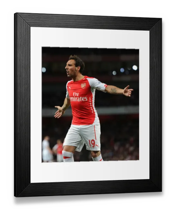 Framed Print : Santi Cazorla: In Action for Arsenal Against Swansea City, Premier League 2014 / 15