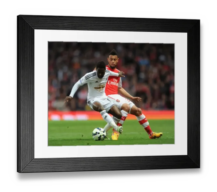 Framed Print : Clash at Emirates: Coquelin vs. Dyer - Premier League Battle Framed Print : Clash at Emirates: Coquelin vs. Dyer - Premier League Battle