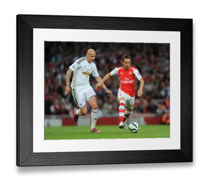 Framed Print : Clash of Midfield Maestros: Cazorla vs. Shelvey, Arsenal vs. Swansea City, Premier League 2014 / 15 Framed Print : Clash of Midfield Maestros: Cazorla vs. Shelvey, Arsenal vs. Swansea City, Premier League 2014 / 15