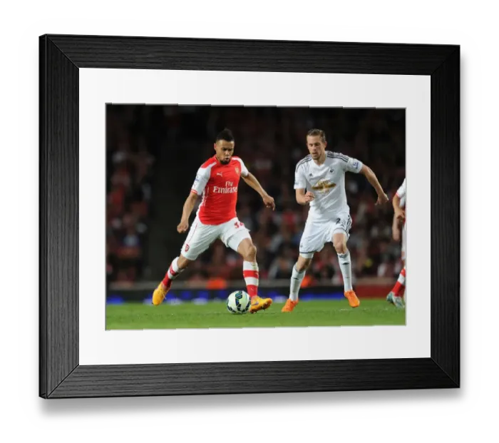Framed Print : Coquelin vs. Sigurdsson: A Midfield Showdown - Arsenal vs. Swansea City, Premier League 2014 / 15