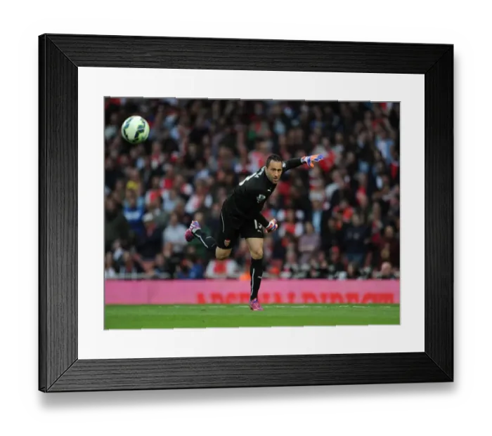 Framed Print : Focused David Ospina: Arsenal vs Swansea City, Premier League 2014 / 15