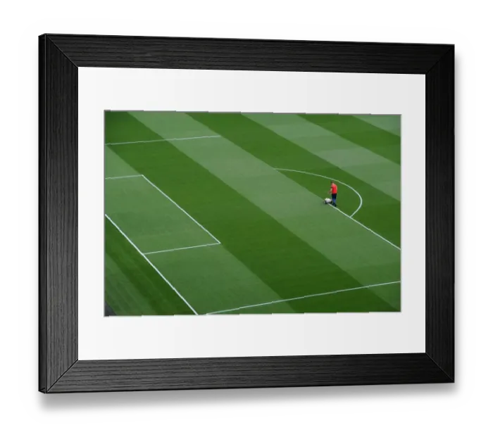Framed Print : Arsenal vs Swansea City: Pitch Preparation at Emirates Stadium, May 2015 Framed Print : Arsenal vs Swansea City: Pitch Preparation at Emirates Stadium, May 2015