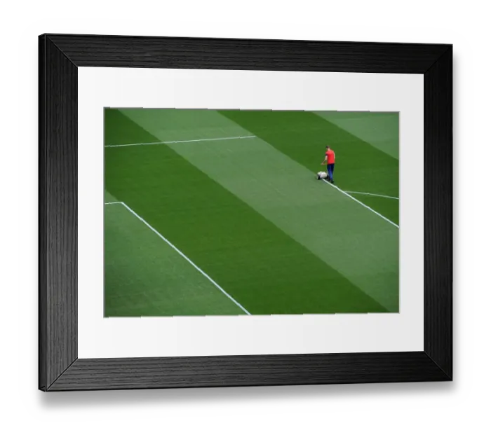 Framed Print : Arsenal vs Swansea City: Emirates Stadium Pitch Preparation, May 2015 Framed Print : Arsenal vs Swansea City: Emirates Stadium Pitch Preparation, May 2015