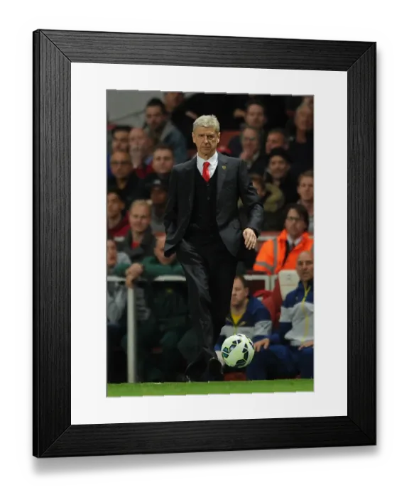 Framed Print : Arsene Wenger Leading Arsenal Against Swansea City in the Premier League (May 2015)