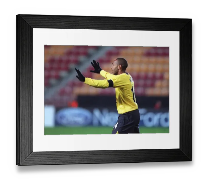 Framed Print : Thierry Henry: Shattering Arsenal's Record with Goal Number 186 vs. Sparta Prague