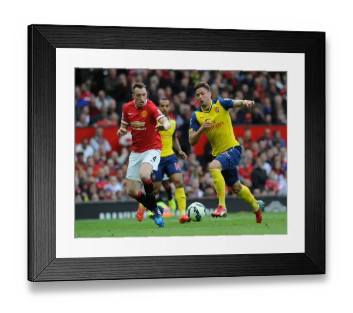 Framed Print : Clash at Old Trafford: Giroud vs Jones - Premier League Showdown, 2014-15 Framed Print : Clash at Old Trafford: Giroud vs Jones - Premier League Showdown, 2014-15