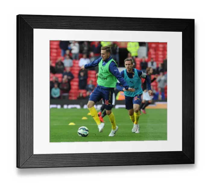 Framed Print : Arsenal Players Aaron Ramsey and Nacho Monreal Gearing Up for Manchester United Showdown (2014-15) Framed Print : Arsenal Players Aaron Ramsey and Nacho Monreal Gearing Up for Manchester United Showdown (2014-15)