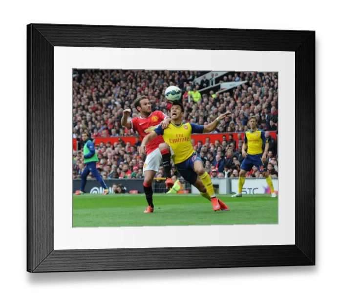 Framed Print : Clash of Stars: Sanchez vs. Mata - Premier League Showdown (2014-15)