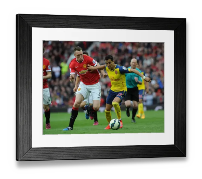 Framed Print : Clash of Titans: Sanchez vs Jones - Premier League Showdown (2014-15)
