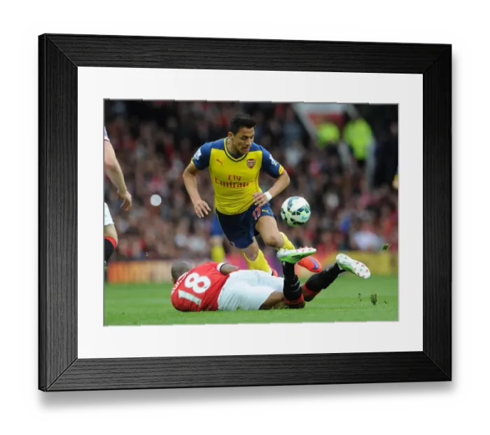 Framed Print : Clash of Titans: Sanchez vs. Young - Premier League Showdown (2014-15)