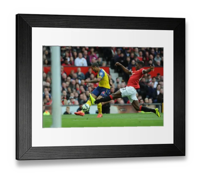 Framed Print : Dramatic Last-Minute Goal by Theo Walcott Against Tyler Blackett: Manchester United vs. Arsenal (2015)