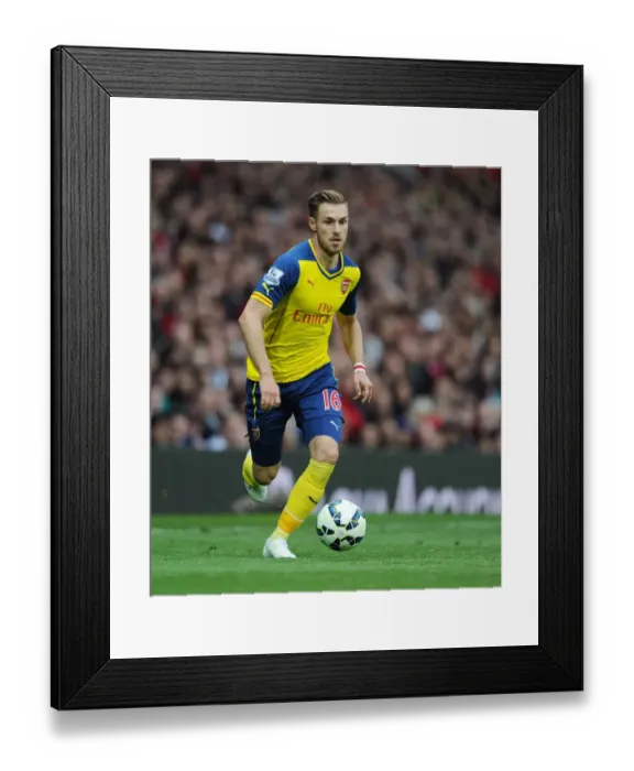 Framed Print : Ramsey in Action: Arsenal vs. Manchester United, Premier League 2014-15