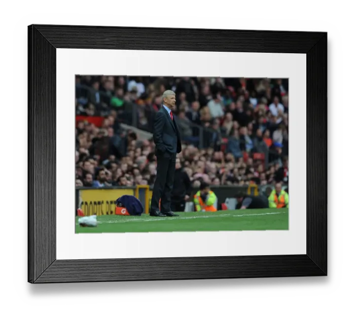 Framed Print : Arsene Wenger at Old Trafford: Clash of Titans - Manchester United vs. Arsenal, Premier League 2014-15