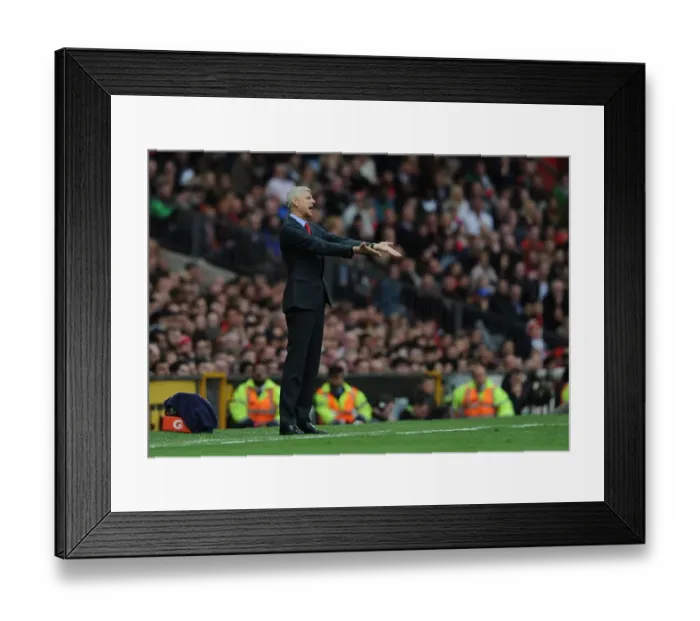 Framed Print : Arsene Wenger at Old Trafford: A Premier League Battle between Arsenal and Manchester United, 2014-15 Framed Print : Arsene Wenger at Old Trafford: A Premier League Battle between Arsenal and Manchester United, 2014-15