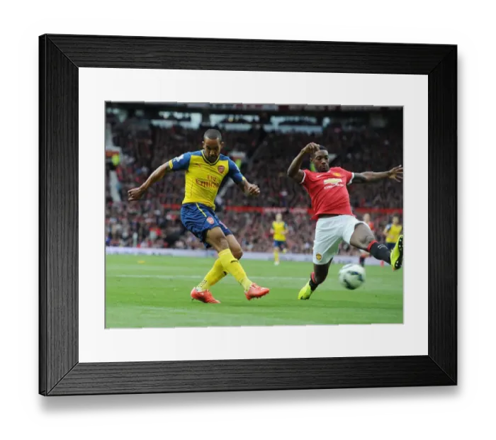 Framed Print : Theo Walcott's Game-Winning Goal: Manchester United vs. Arsenal, Premier League 2014-15