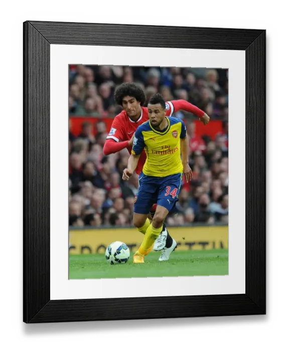 Framed Print : Francis Coquelin (Arsenal) Marouane Fellaini (Man Utd). Manchester United 1: 1 Arsenal Framed Print : Francis Coquelin (Arsenal) Marouane Fellaini (Man Utd). Manchester United 1: 1 Arsenal
