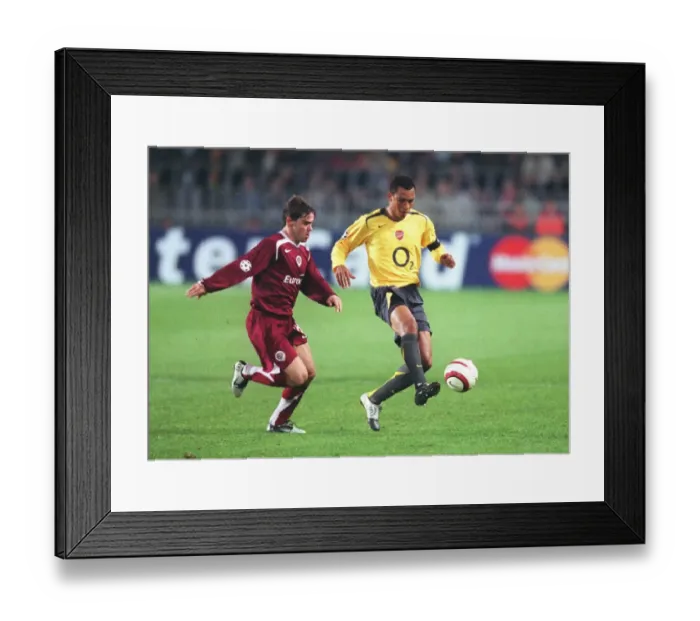 Framed Print : Gilberto (Arsenal). Karol Kisel (Sparta Prague) Framed Print : Gilberto (Arsenal). Karol Kisel (Sparta Prague)