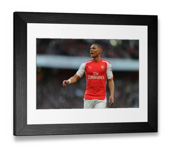 Framed Print : Arsenal's Kieran Gibbs in Action Against Sunderland (2015)