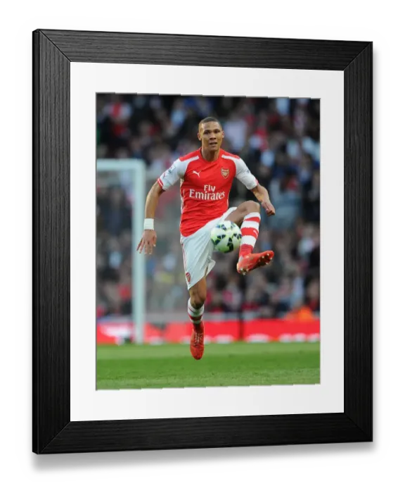 Framed Print : Arsenal's Kieran Gibbs in Action: Arsenal vs Sunderland (2015)