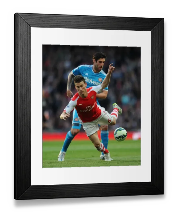 Framed Print : Koscielny vs. Graham: A Premier League Showdown at Emirates Stadium