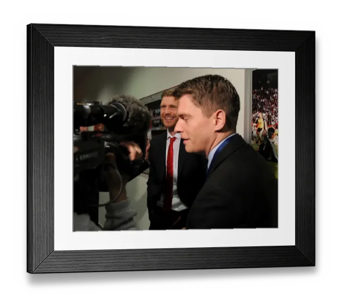 Framed Print : Per Mertesacker's Pre-Match Interview Before Arsenal vs Sunderland (2015) Framed Print : Per Mertesacker's Pre-Match Interview Before Arsenal vs Sunderland (2015)