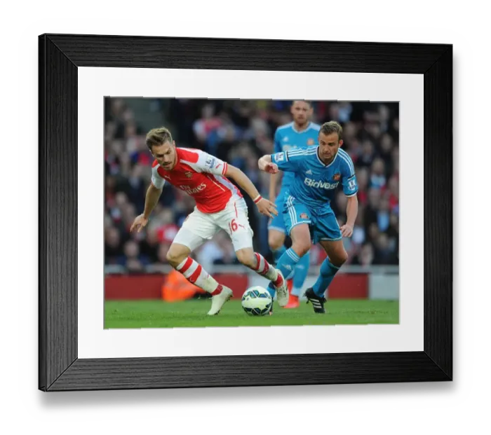 Framed Print : Clash of Midfield Titans: Ramsey vs. Cattermole (Arsenal vs. Sunderland, 2014-15)