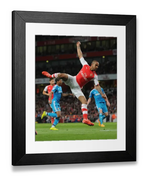 Framed Print : Theo Walcott in Action: Arsenal vs Sunderland, Premier League 2014-15 Framed Print : Theo Walcott in Action: Arsenal vs Sunderland, Premier League 2014-15