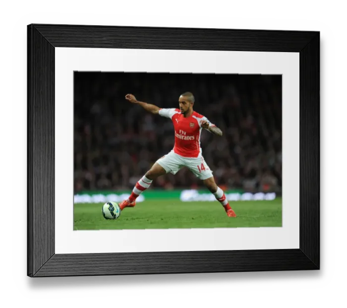 Framed Print : Theo Walcott in Action: Arsenal vs Sunderland, Premier League 2014-15