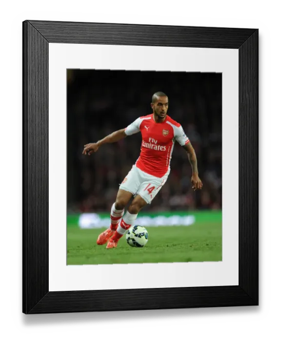 Framed Print : Theo Walcott in Action: Arsenal vs Sunderland, Premier League 2014-15