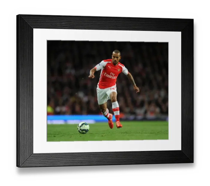 Framed Print : Theo Walcott in Action: Arsenal vs Sunderland, Premier League 2014-15