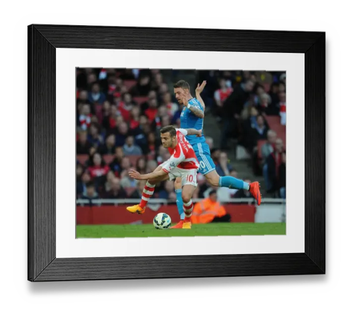 Framed Print : Clash on the Pitch: Wilshere vs. Wickham - Arsenal vs. Sunderland Showdown Framed Print : Clash on the Pitch: Wilshere vs. Wickham - Arsenal vs. Sunderland Showdown