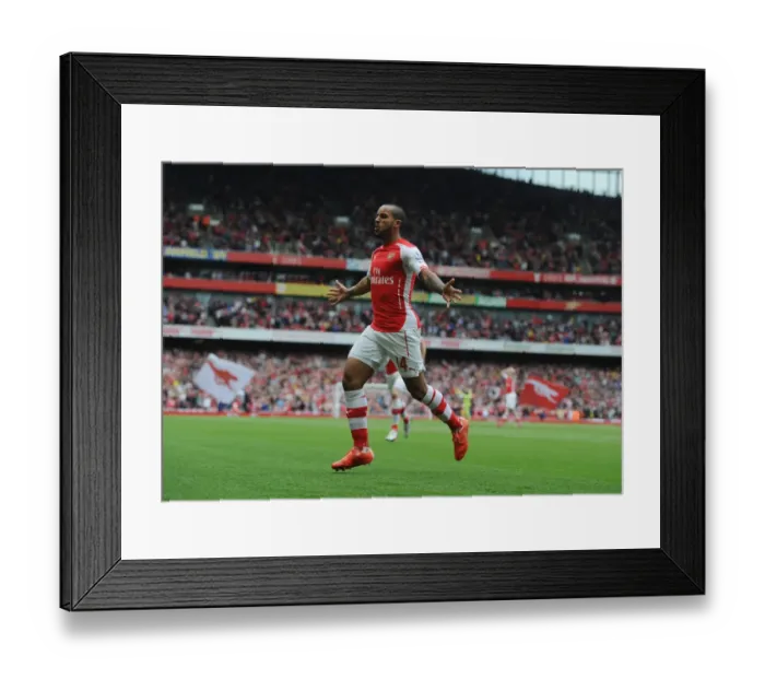 Framed Print : Dramatic Last-Gasp Goal: Theo Walcott Secures Arsenal's Victory Over West Bromwich Albion (2014 / 15) Framed Print : Dramatic Last-Gasp Goal: Theo Walcott Secures Arsenal's Victory Over West Bromwich Albion (2014 / 15)