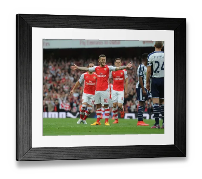 Framed Print : Jack Wilshere's Triumph: Arsenal's Game-Winning Goal vs. West Bromwich Albion (2014-15)