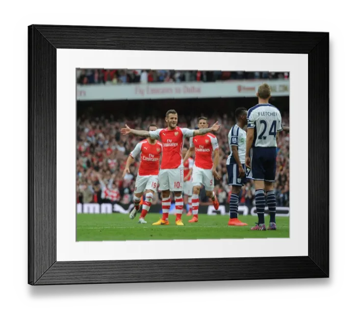 Framed Print : Jack Wilshere's Game-Winning Goal: Arsenal Triumphs Over West Bromwich Albion (2014-15) Framed Print : Jack Wilshere's Game-Winning Goal: Arsenal Triumphs Over West Bromwich Albion (2014-15)