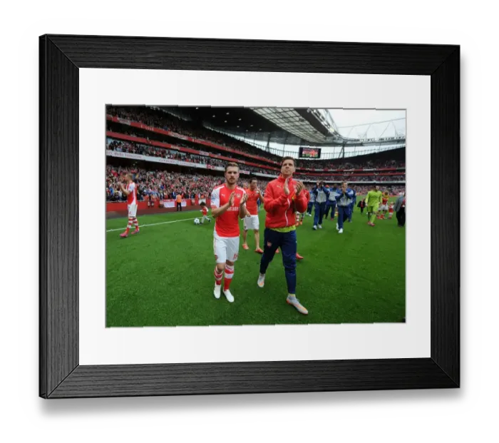 Framed Print : Arsenal Players Applauding Fans: Arsenal vs. West Bromwich Albion, Premier League 2014 / 15
