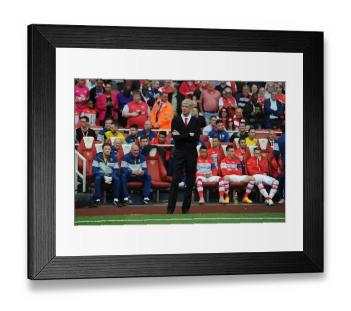 Framed Print : Arsene Wenger: Arsenal Boss Before Arsenal vs West Bromwich Albion, 2014-15 Premier League